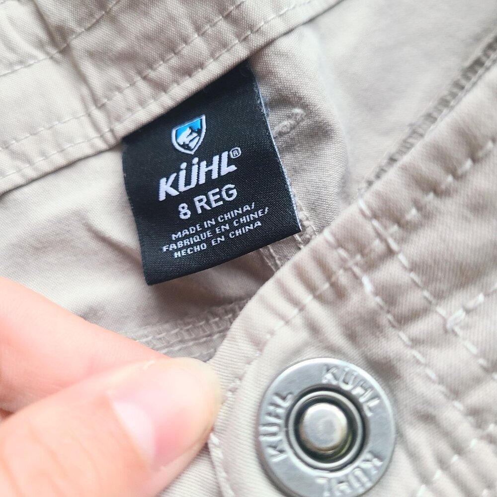 Kuhl Splash Tan Cargo Hiking Pants Roll Up Hem Ankle Women's Size 8 Regular - Picture 10 of 15